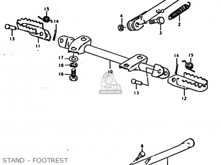 STAND - FOOTREST - TS185ER 1979 (N) (E01 E02 E04 E21 E24)