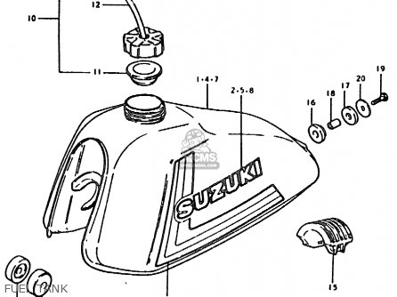 FUEL TANK - TS185ER 1979 (N) (E01 E02 E04 E21 E24)