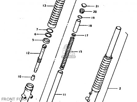 FRONT FORK - TS185ER 1979 (N) (E01 E02 E04 E21 E24)