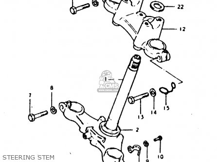 STEERING STEM - TS185ER 1979 (N) (E01 E02 E04 E21 E24)