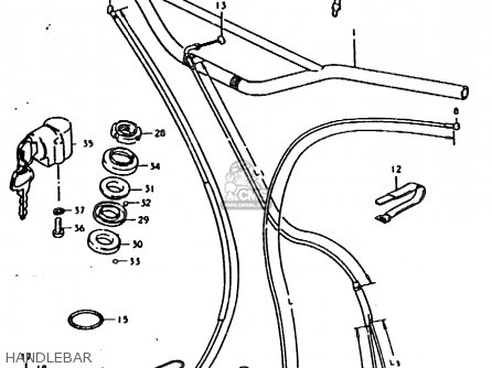 HANDLEBAR - TS185ER 1979 (N) (E01 E02 E04 E21 E24)