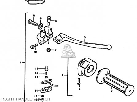 RIGHT HANDLE SWITCH - TS185ER 1979 (N) (E01 E02 E04 E21 E24)
