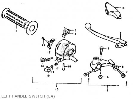 LEFT HANDLE SWITCH (E4) - TS185ER 1979 (N) (E01 E02 E04 E21 E24)