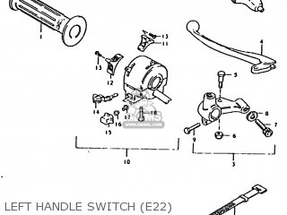 LEFT HANDLE SWITCH (E22) - TS185ER 1979 (N) (E01 E02 E04 E21 E24)