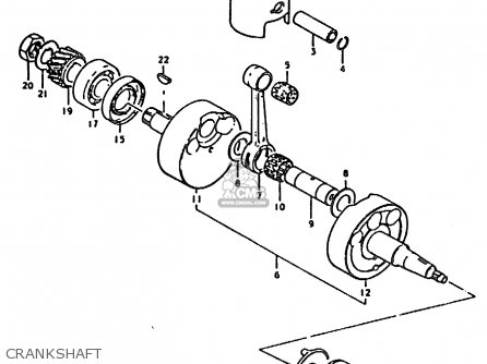 CRANKSHAFT - TS185ER 1979 (N) (E01 E02 E04 E21 E24)