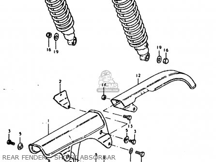 REAR FENDER - SHOCK ABSORBAR - TS185ER 1979 (N) (E01 E02 E04 E21 E24)