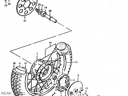REAR WHEEL - TS185ER 1979 (N) (E01 E02 E04 E21 E24)