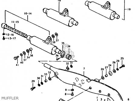 MUFFLER - TS185ER 1979 (N) (E01 E02 E04 E21 E24)