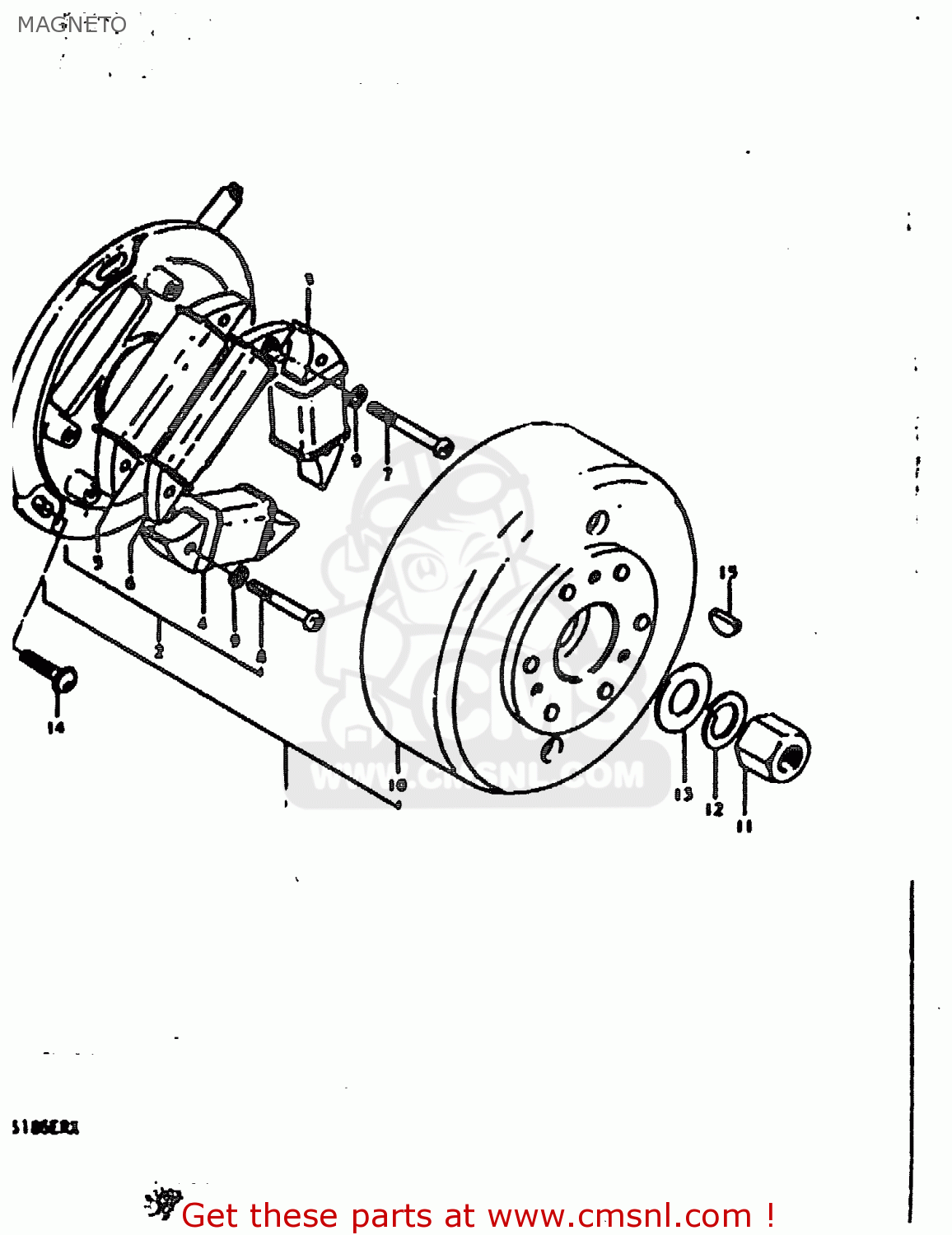 MAGNETO TS185ER 1980 (T) (01 02 04 09 15 E17 E18 E21 E22 E24 E25 E26 E30