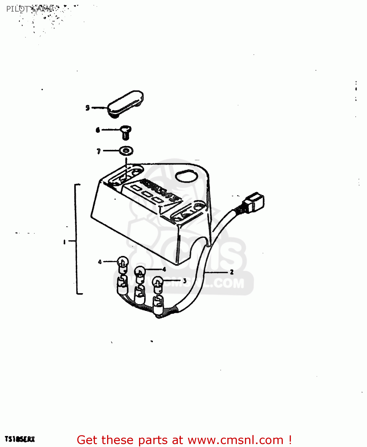 PILOT LAMP TS185ER 1980 (T) (01 02 04 09 15 E17 E18 E21 E22 E24 E25 E26 E30