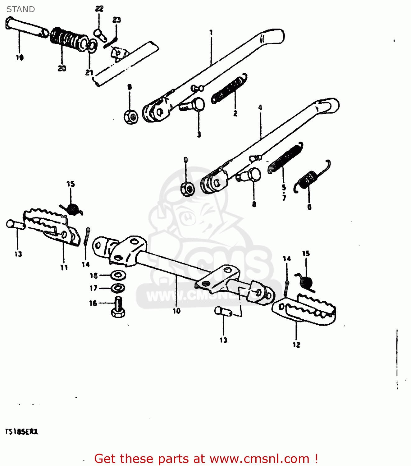 STAND TS185ER 1980 (T) (01 02 04 09 15 E17 E18 E21 E22 E24 E25 E26 E30