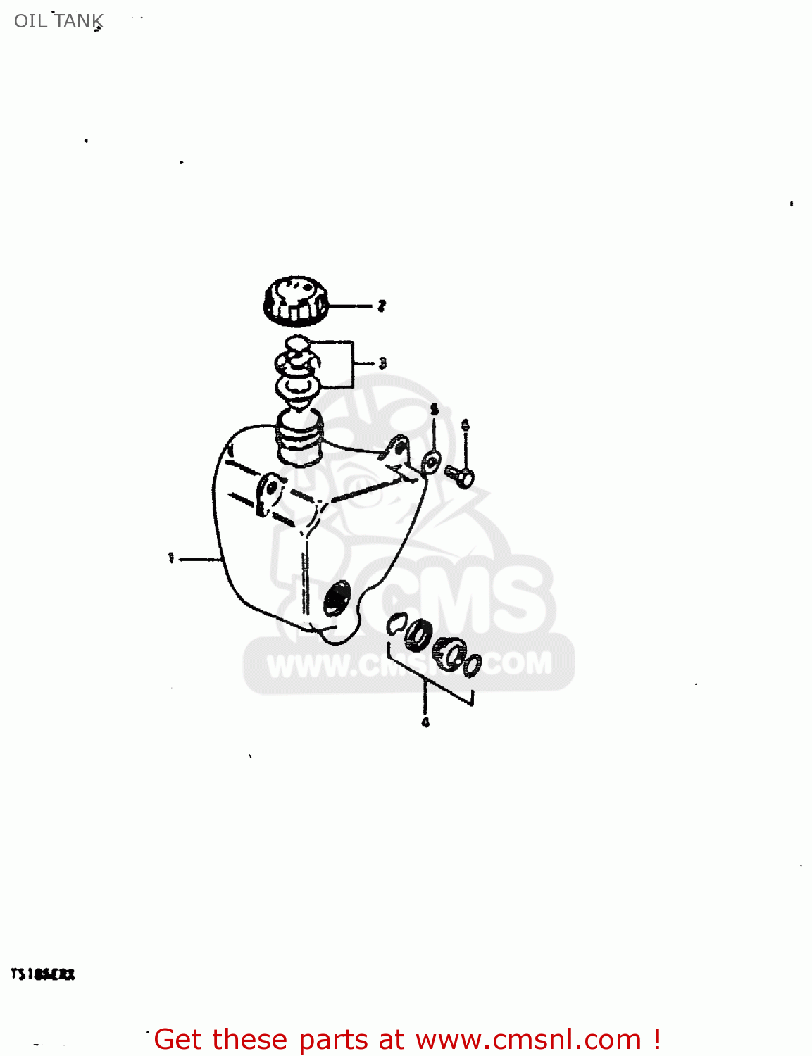 OIL TANK TS185ER 1980 (T) (01 02 04 09 15 E17 E18 E21 E22 E24 E25 E26 E30