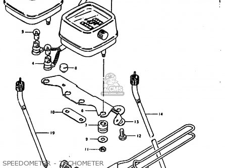 SPEEDOMETER - TACHOMETER - TS185ER 1980 (T) (01 02 04 09 15 E17 E18 E21 E22 E24 E25 E26 E30