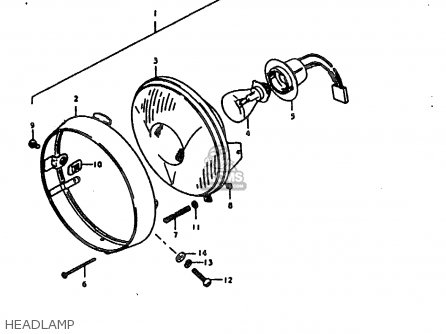 HEADLAMP - TS185ER 1980 (T) (01 02 04 09 15 E17 E18 E21 E22 E24 E25 E26 E30