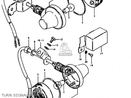 TURN SIGNAL LAMP - TS185ER 1980 (T) (01 02 04 09 15 E17 E18 E21 E22 E24 E25 E26 E30