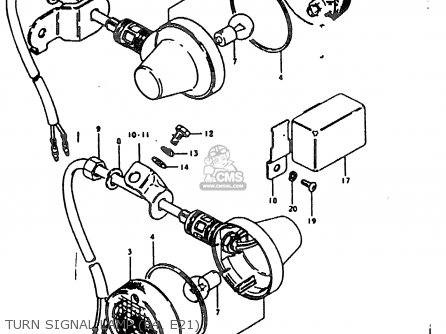 TURN SIGNAL LAMP (E4, E21) - TS185ER 1980 (T) (01 02 04 09 15 E17 E18 E21 E22 E24 E25 E26 E30