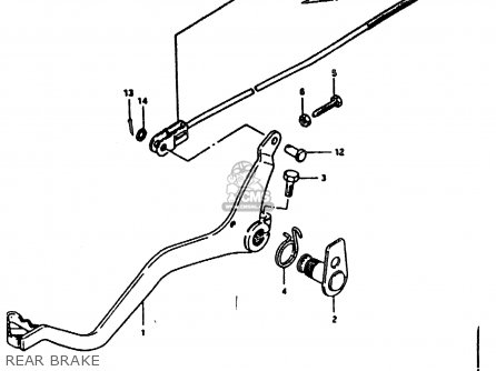 REAR BRAKE - TS185ER 1980 (T) (01 02 04 09 15 E17 E18 E21 E22 E24 E25 E26 E30