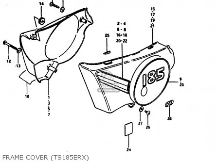 FRAME COVER (TS185ERX) - TS185ER 1980 (T) (01 02 04 09 15 E17 E18 E21 E22 E24 E25 E26 E30