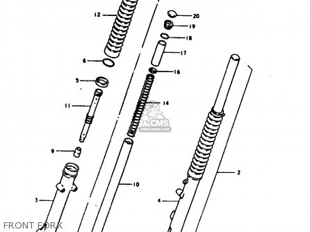 FRONT FORK - TS185ER 1980 (T) (01 02 04 09 15 E17 E18 E21 E22 E24 E25 E26 E30