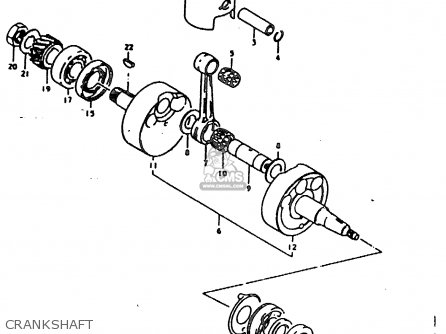 CRANKSHAFT - TS185ER 1980 (T) (01 02 04 09 15 E17 E18 E21 E22 E24 E25 E26 E30