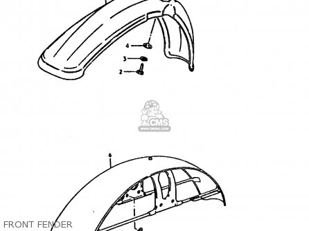 FRONT FENDER - TS185ER 1980 (T) (01 02 04 09 15 E17 E18 E21 E22 E24 E25 E26 E30