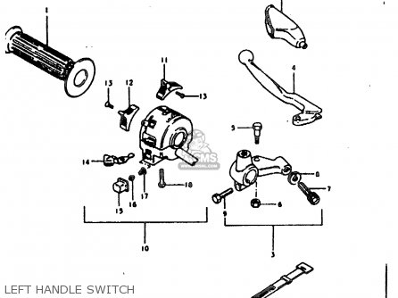 LEFT HANDLE SWITCH - TS185ER 1980 (T) (01 02 04 09 15 E17 E18 E21 E22 E24 E25 E26 E30