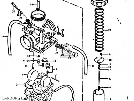 CARBURETOR - TS185ER 1980 (T) (01 02 04 09 15 E17 E18 E21 E22 E24 E25 E26 E30