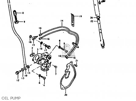 OIL PUMP - TS185ER 1980 (T) (01 02 04 09 15 E17 E18 E21 E22 E24 E25 E26 E30