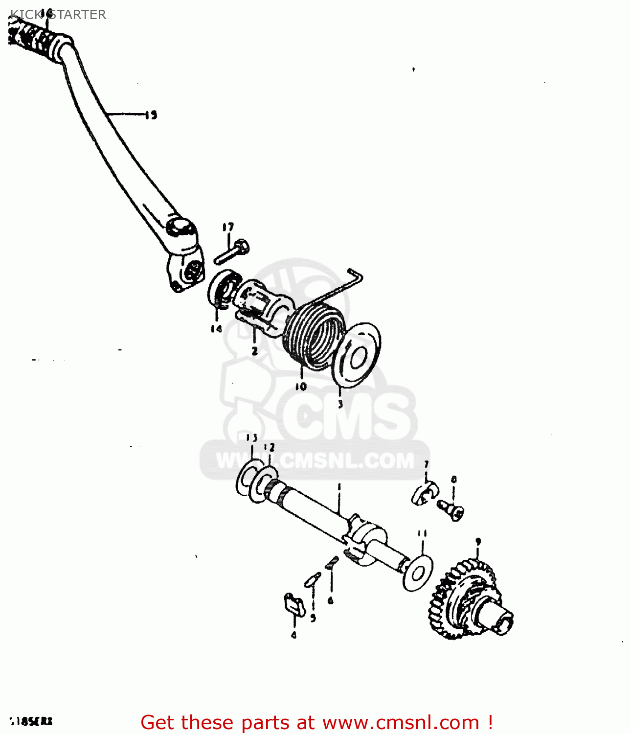 KICK STARTER TS185ER 1981 (X) (E01 E02 E04 E09 E21 E22 E24 E26 E30)