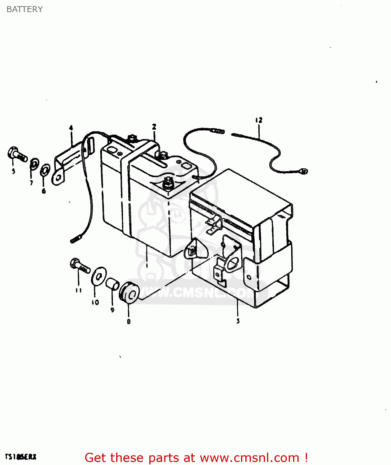 BATTERY TS185ER 1981 (X) (E01 E02 E04 E09 E21 E22 E24 E26 E30)