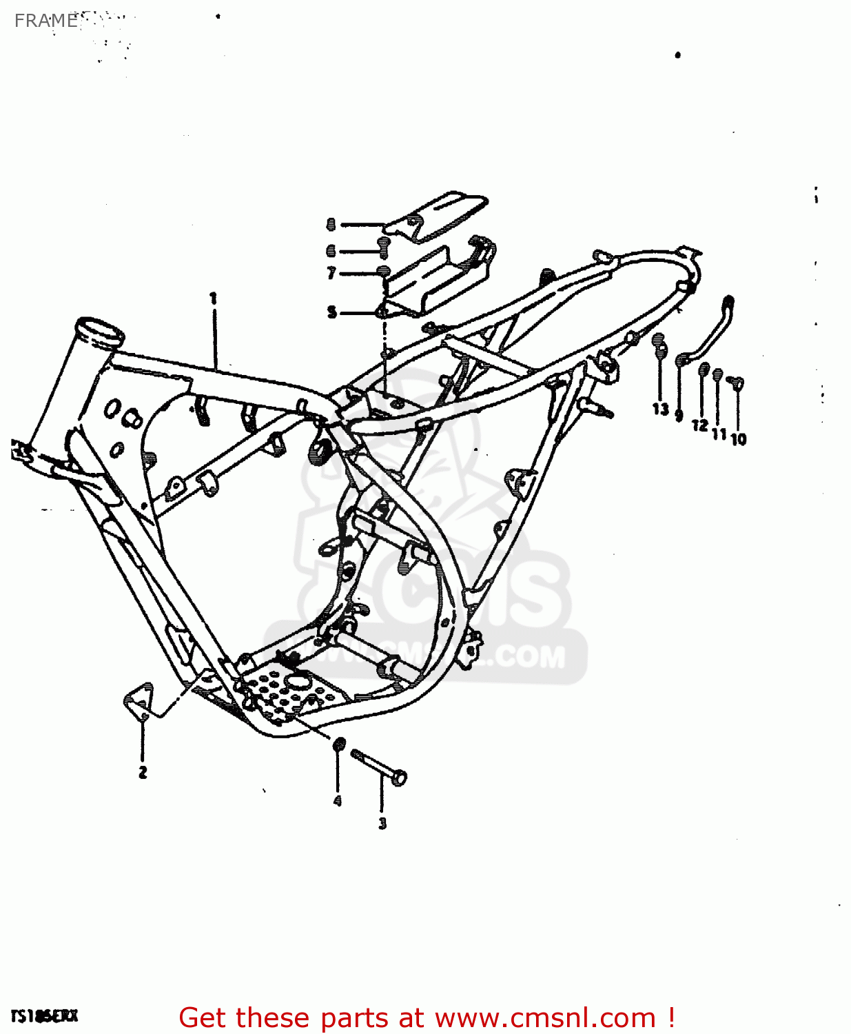 FRAME TS185ER 1981 (X) (E01 E02 E04 E09 E21 E22 E24 E26 E30)