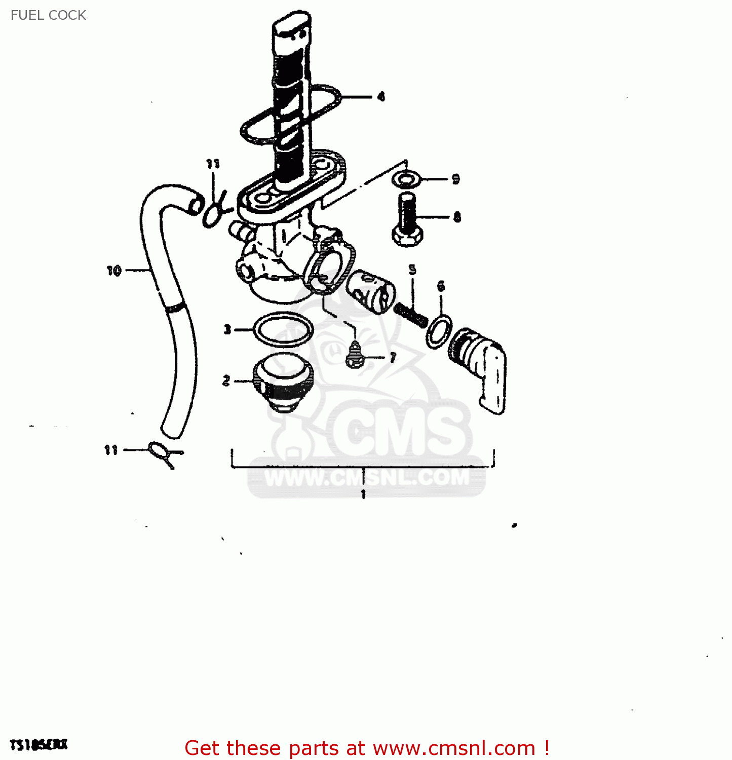 FUEL COCK TS185ER 1981 (X) (E01 E02 E04 E09 E21 E22 E24 E26 E30)