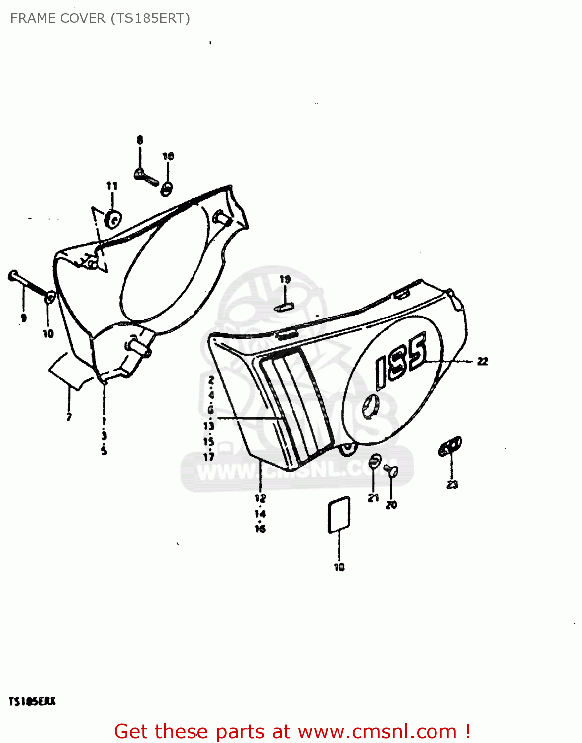 FRAME COVER (TS185ERT) TS185ER 1981 (X) (E01 E02 E04 E09 E21 E22 E24 E26 E30)