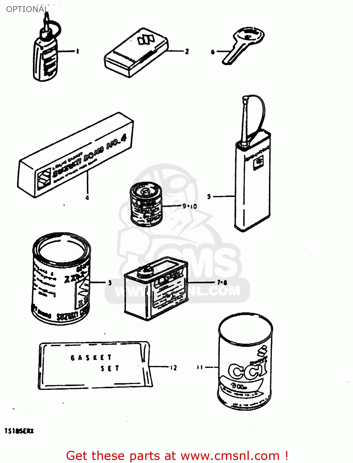 OPTIONAL TS185ER 1981 (X) (E01 E02 E04 E09 E21 E22 E24 E26 E30)