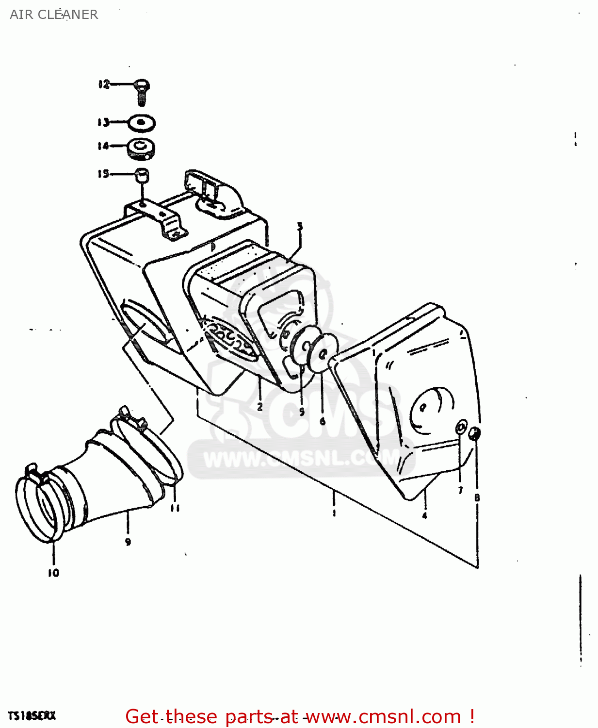 AIR CLEANER TS185ER 1981 (X) (E01 E02 E04 E09 E21 E22 E24 E26 E30)