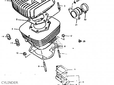 CYLINDER - TS185ER 1981 (X) (E01 E02 E04 E09 E21 E22 E24 E26 E30)