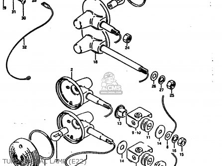 TURN SIGNAL LAMP (E22) - TS185ER 1981 (X) (E01 E02 E04 E09 E21 E22 E24 E26 E30)