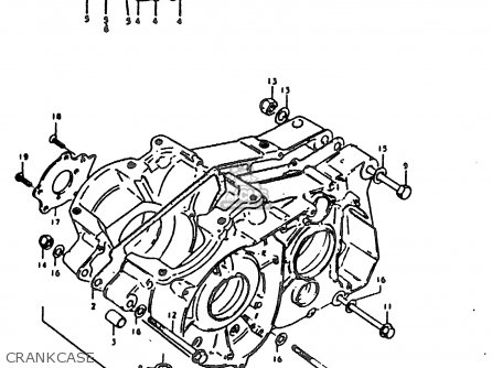 CRANKCASE - TS185ER 1981 (X) (E01 E02 E04 E09 E21 E22 E24 E26 E30)