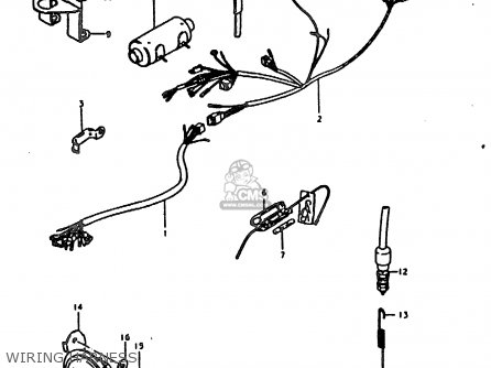 WIRING HARNESS - TS185ER 1981 (X) (E01 E02 E04 E09 E21 E22 E24 E26 E30)