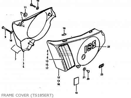 FRAME COVER (TS185ERT) - TS185ER 1981 (X) (E01 E02 E04 E09 E21 E22 E24 E26 E30)