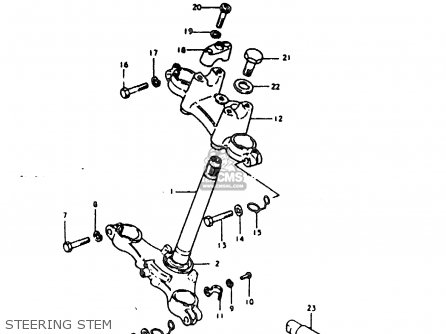 STEERING STEM - TS185ER 1981 (X) (E01 E02 E04 E09 E21 E22 E24 E26 E30)