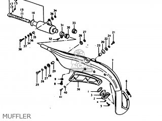 MUFFLER - TS185ER 1981 (X) (E01 E02 E04 E09 E21 E22 E24 E26 E30)