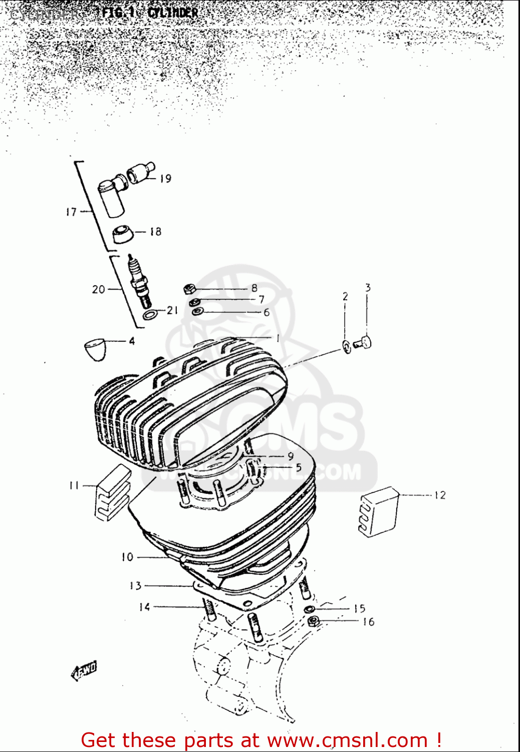 CYLINDER TS250 19691970 USA (E03)