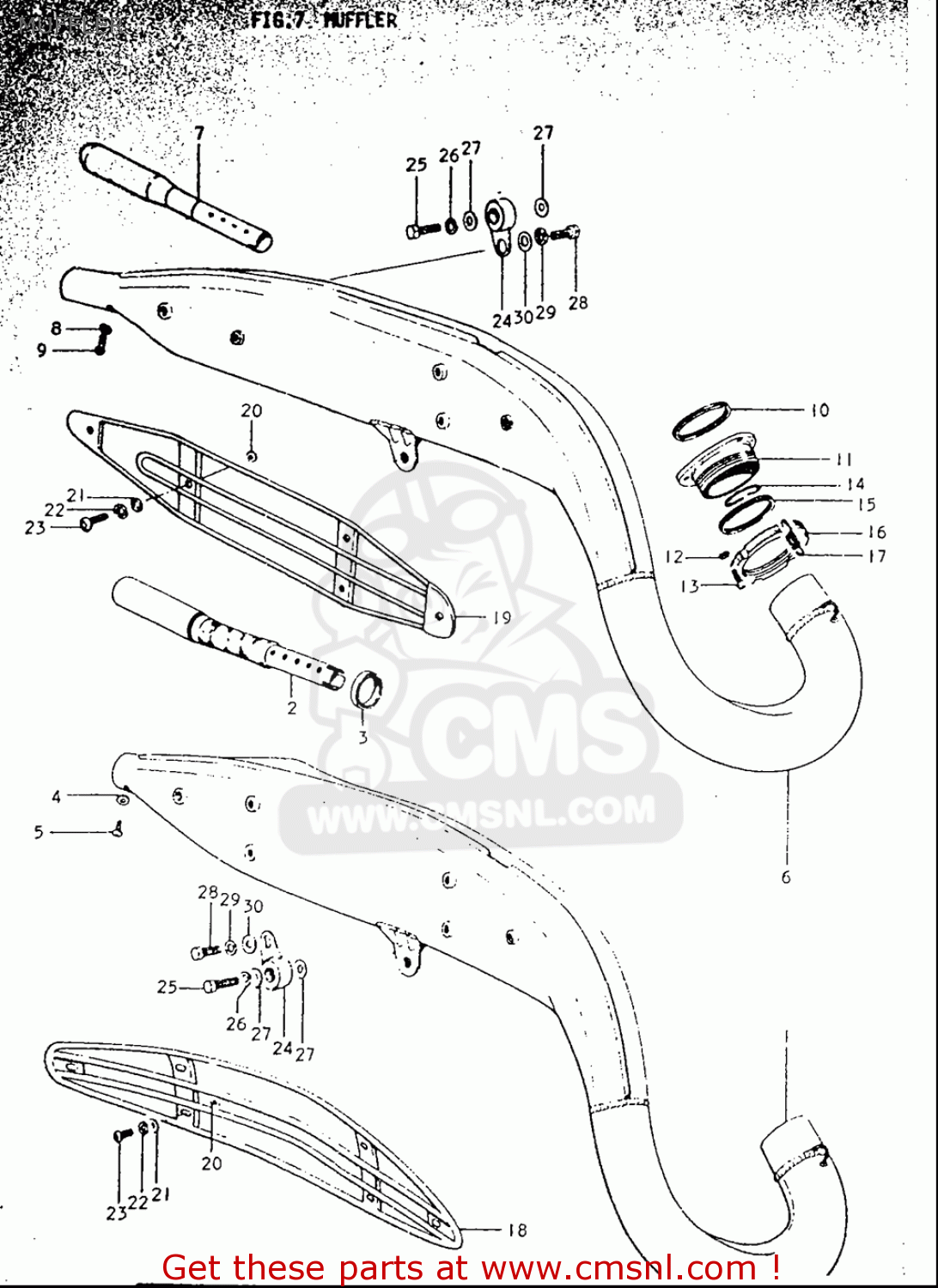 MUFFLER TS250 19691970 USA (E03)