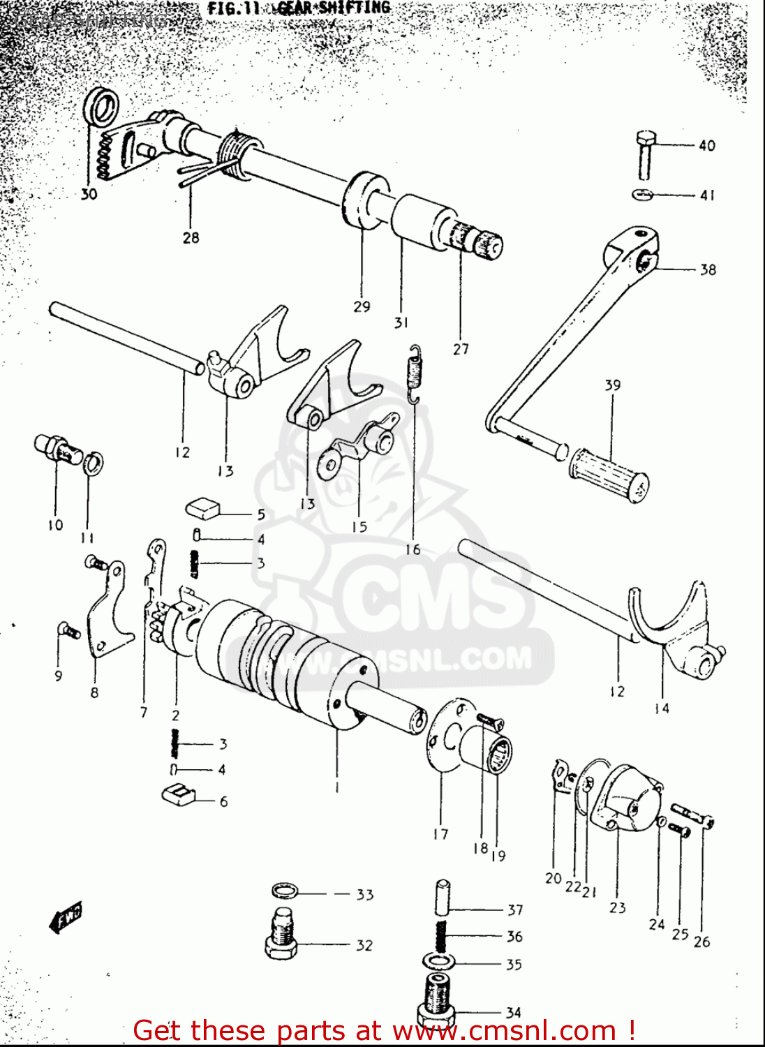 GEAR SHIFTING TS250 19691970 USA (E03)