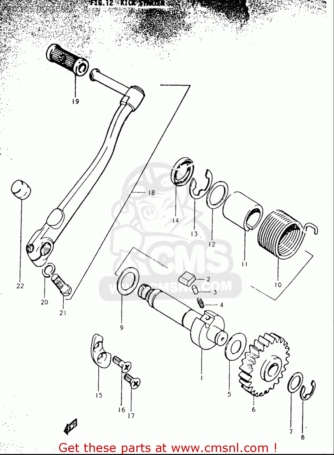 KICK STARTER TS250 19691970 USA (E03)