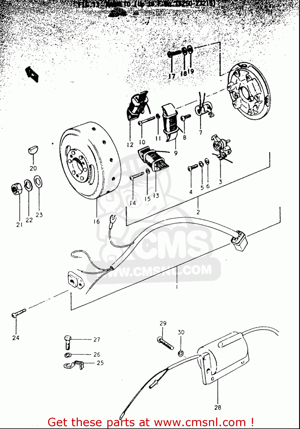 MAGNETO (UP TO F.NO. 23250-23215) TS250 19691970 USA (E03)
