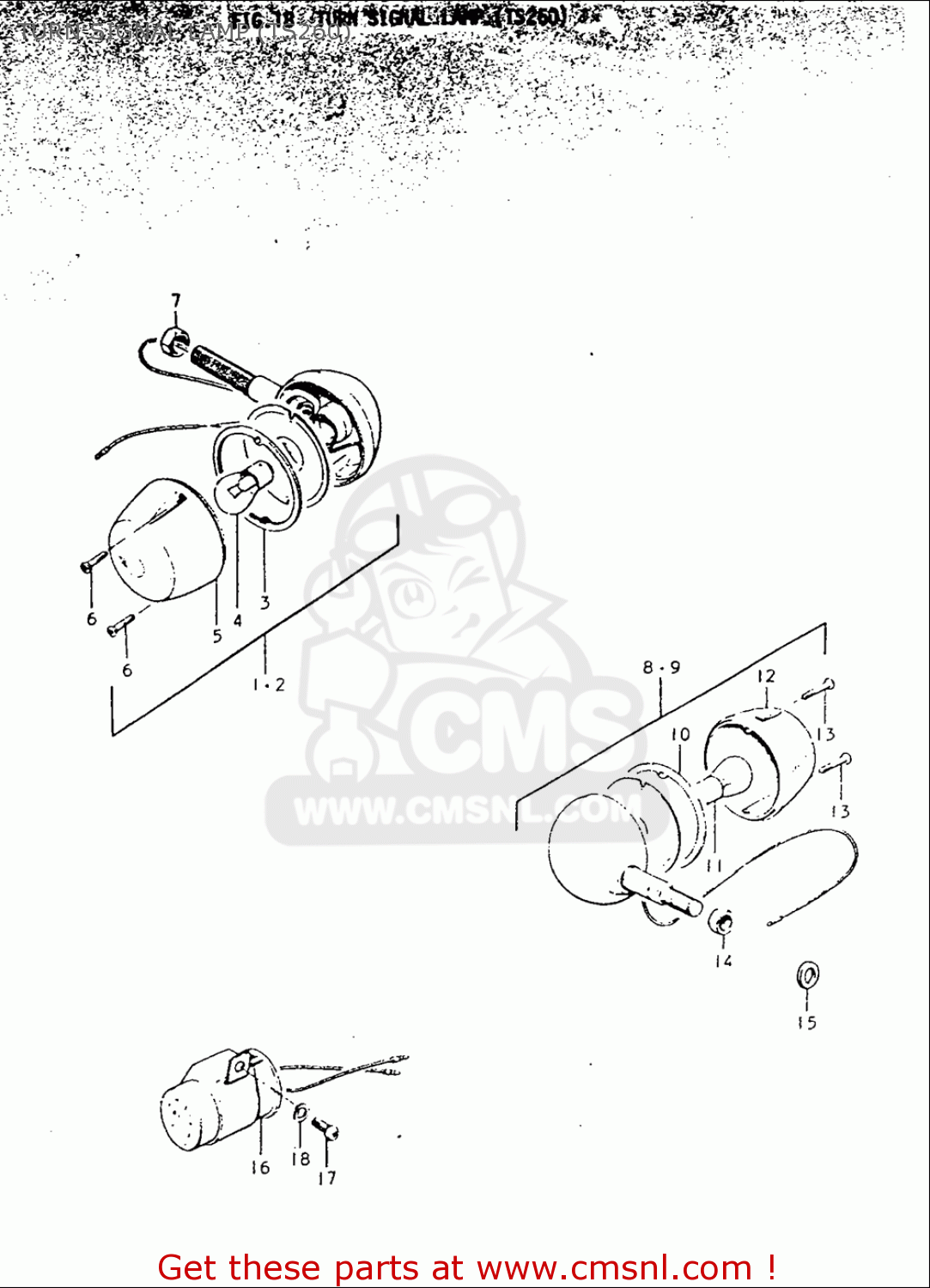TURN SIGNAL LAMP (TS260) TS250 19691970 USA (E03)