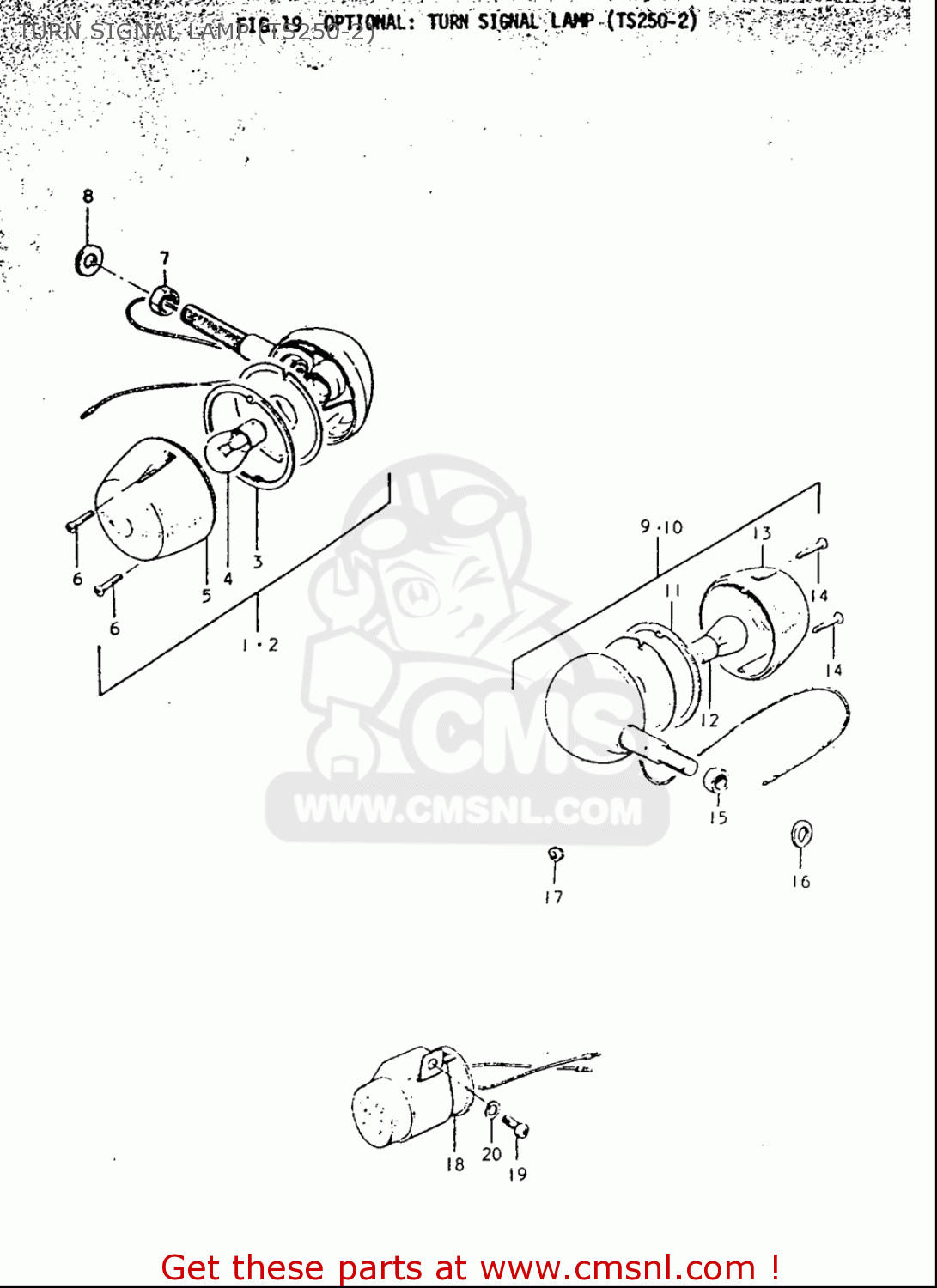 TURN SIGNAL LAMP (TS250-2) TS250 19691970 USA (E03)