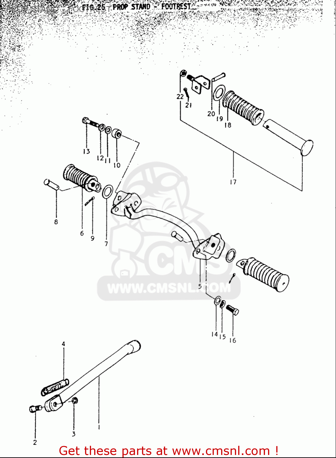 PROP STAND - FOOTREST TS250 19691970 USA (E03)